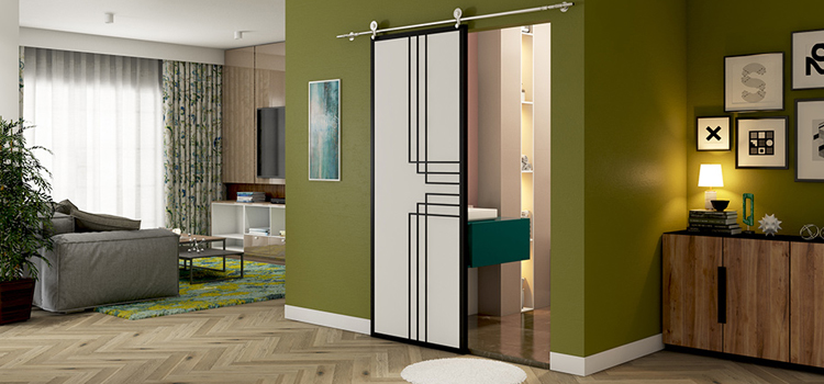 sliding bathroom door installation in La Crescenta-Montrose